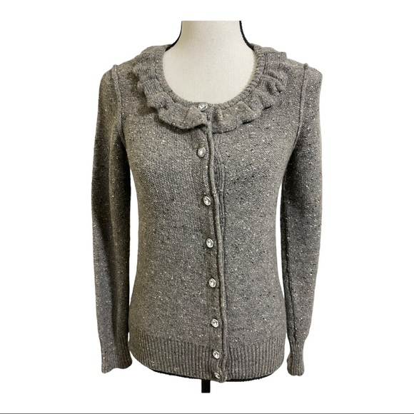 Collection fifty nine womens Crystal button front cardigan wool & cashmere XS - Picture 8 of 10